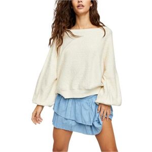 Free People Womens Ivory Found My Friend Sweatshirt - Female - Off-White