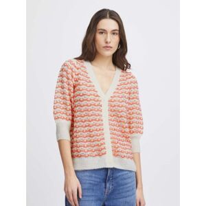 ICHI Womens Grenadine Ardina Cardigan - Female - Red