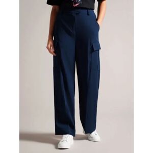 Ted Baker Womens Navy High Waisted Wide Leg Cargo Pant - Female - Navy