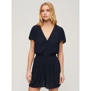 Superdry Womens Eclipse Navy Short Sleeve Beach Playsuit - Female - Navy