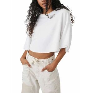 Free People Womens Ivory Off My Mind T-Shirt - Female - Off-White