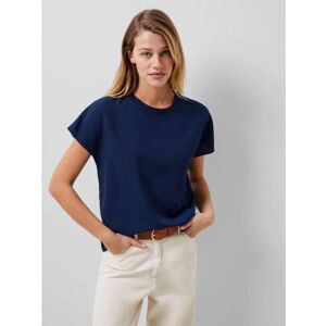 French Connection Womens Midnight Blue Crepe Light Crew Neck Top - Female - Blue