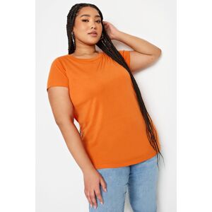 Yours Curve Orange Cotton Blend Tshirt, Women's Curve & Plus Size, Yours Orange 26-28 Female