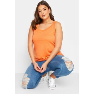 Yours Curve Orange Basic Vest Top, Women's Curve & Plus Size, Yours Orange Regular 20 Female