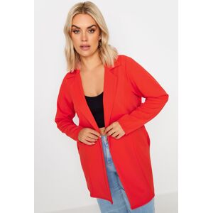 Yours Curve Orange Scuba Blazer, Women's Curve & Plus Size, Yours Orange 22 Female