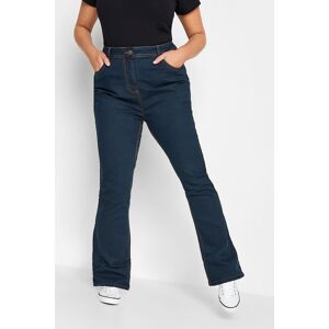 Yours Curve Indigo Blue Bootcut Fit Isla Stretch Jeans, Women's Curve & Plus Size, Yours Blue Long 26 Female