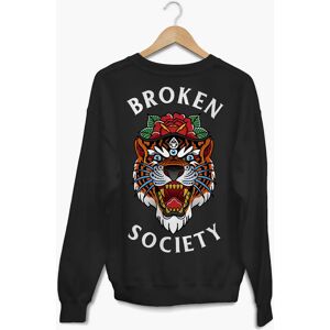 Broken Society Tiger Rose Sweatshirt (Unisex)