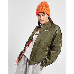 Nike Varsity Bomber Jacket - Medium Olive/Safety Orange/White - Womens, Medium Olive/Safety Orange/White