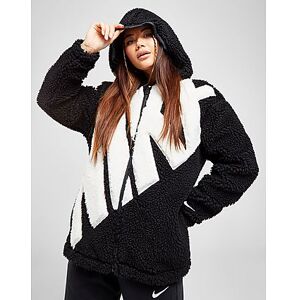 Nike Logo Sherpa Jacket - Black/Sail - Womens, Black/Sail