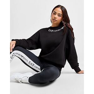 Emporio Armani EA7 Logo Crew Sweatshirt - Black - Womens, Black