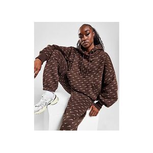 Nike Phoenix Fleece All Over Print Hoodie - Baroque Brown - Womens, Baroque Brown