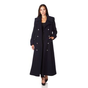 (UK 16/EU 42/US 14, Navy) De La Creme - Women's Wool & Cashmere Blend Double Bre