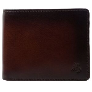 Mens Leather North/South Wallet by Visconti Atelier Collection Burnish Tan
