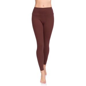 (Brown, 8) FUTURO FASHION Women's Cotton Rich Full Length High Waisted Leggings