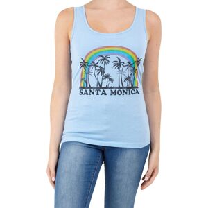 Brave Soul (Blue - 69Monica, S) Womens Vest Rainbow Print Stretchy Tank Tops