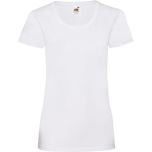 (M, White) Fruit Of The Loom Ladies/Womens Lady-Fit Valueweight Short Sleeve T-S