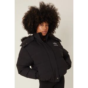 Voi Jeans Victoria Cropped Puffer Jacket - Black - Medium - female