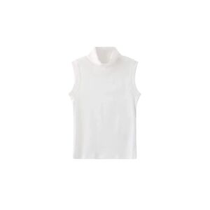 Cubic Turtleneck Fitted Vest White S female