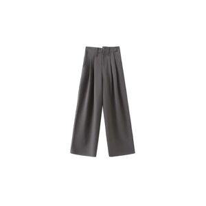 Cubic Asymmetric Waistband Tailored Trousers Gray L female