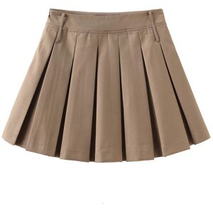 Cubic School Girl Mini Skirt Khaki S female