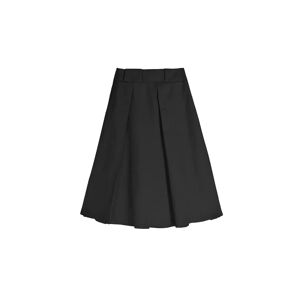 Cubic High Waisted A-line Midi Pleated Skirt Black S female