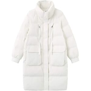 Cubic Raglan Long Puffer Down Coat White M female