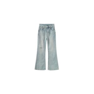 Cubic Distressed Wide Leg Flared Jeans Light Blue M female