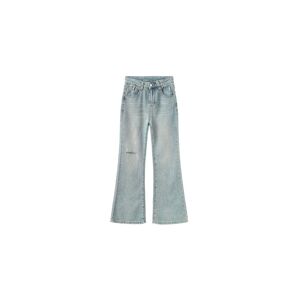 Cubic Distressed Wide Leg Flared Jeans Light Blue L female