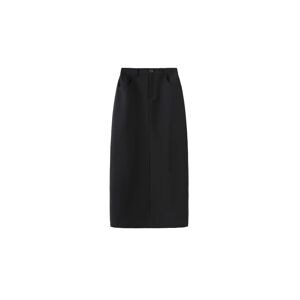 Cubic Straight Cut Maxi Skirt Black S female