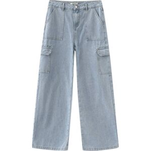 Cubic Low Waist Cargo Jeans light Blue S female