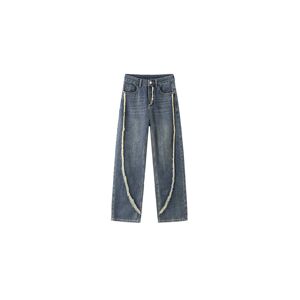 Cubic Straight Leg Distressed Detailed Jeans Blue S female