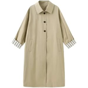 Cubic Macintosh Trench Coat with Striped Lining Khaki M female