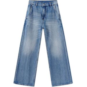 Cubic High Waisted Washed Out Boyfriend Jeans Blue L female