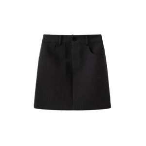 Cubic Heart Patch Tailored Mini Skirt Black S female