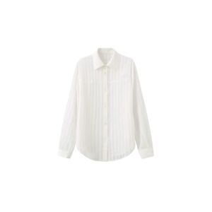 Cubic Striped Classic Shirt White L female