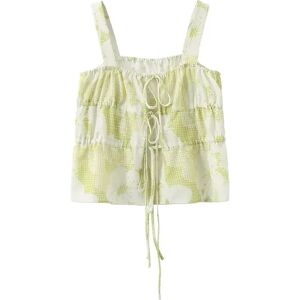 Cubic Tiered Floral Cami Top Green L female