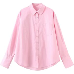 Cubic Classic Shirt with Turn-Up Cuffs Pink M female