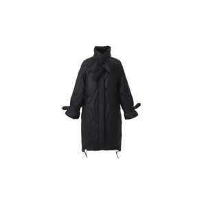 Cubic Long Duck Down Coat With Scarf Black S female