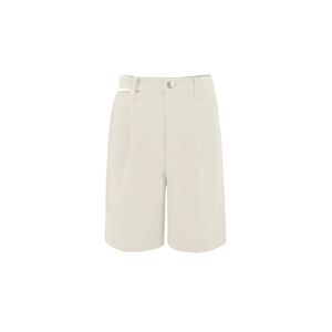 Cubic Asymmetric Cut Out Tailored Shorts Beige S female