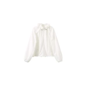 Cubic Short Jacket with Drawstring Neck White UN female