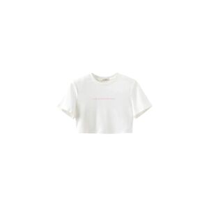 Cubic Loose Fit Cropped T-Shirt White M female