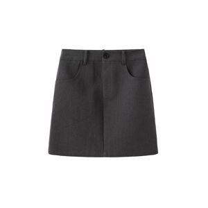 Cubic Heart Patch Tailored Mini Skirt Gray M female
