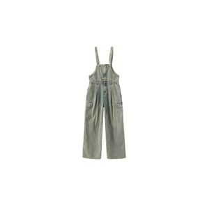 Cubic Denim Cargo Overalls Blue M female