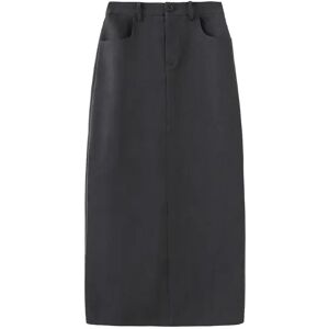 Cubic Straight Cut Maxi Skirt Gray L female