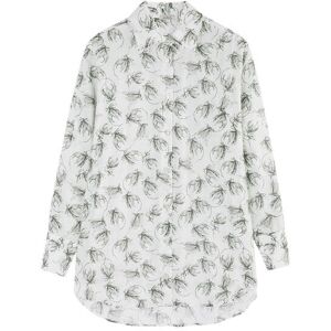 Cubic Loose Printed Sheer Shirt Gray M female