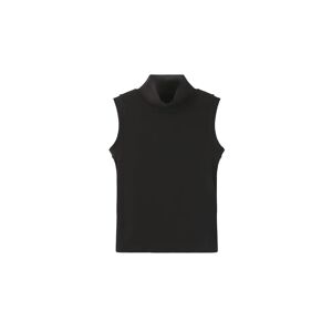 Cubic Turtleneck Fitted Vest Black M female