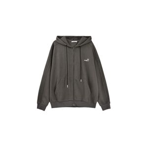 Cubic Boyfriend Zip Up Hoodie Dim Gray UN female