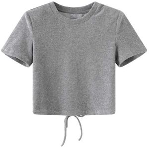 Cubic Basic Cropped T-Shirt Gray UN female