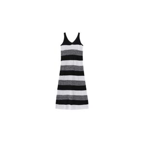 Cubic Striped Sleeveless Knit Maxi Dress Gray UN female
