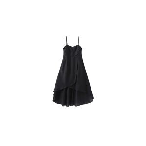 Cubic High-Low Hem Sling Dress Black M female